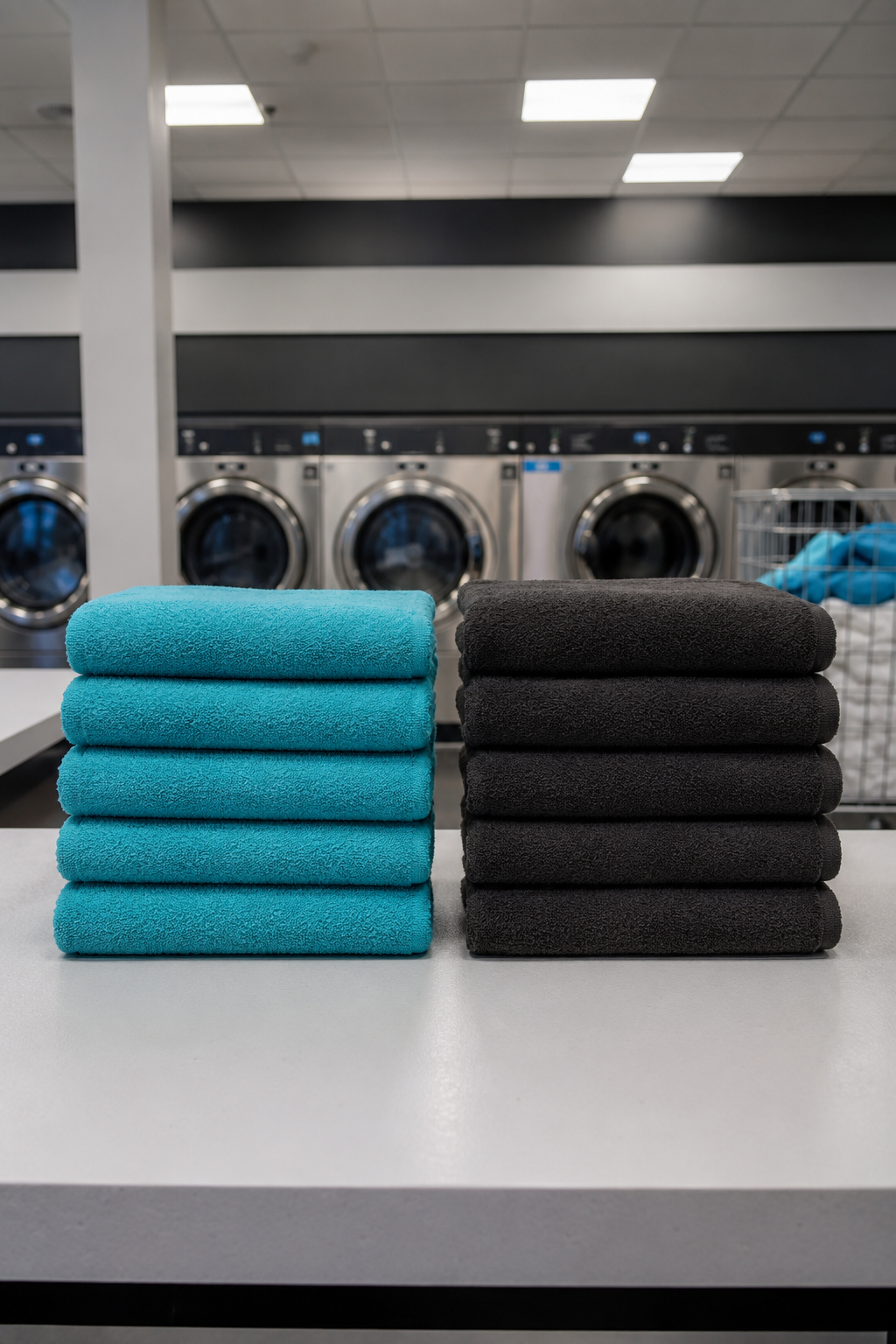 Commercial towel laundry pickup and delivery service near 77060, Texas