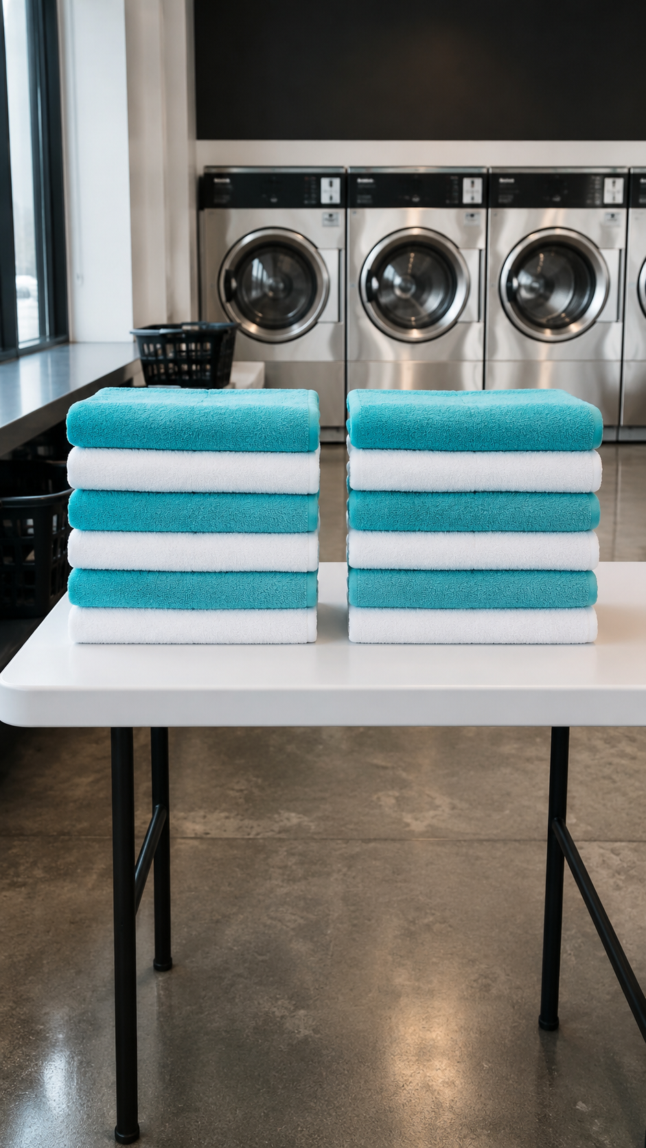 Commercial towel laundry pickup and delivery service near 77067, Texas