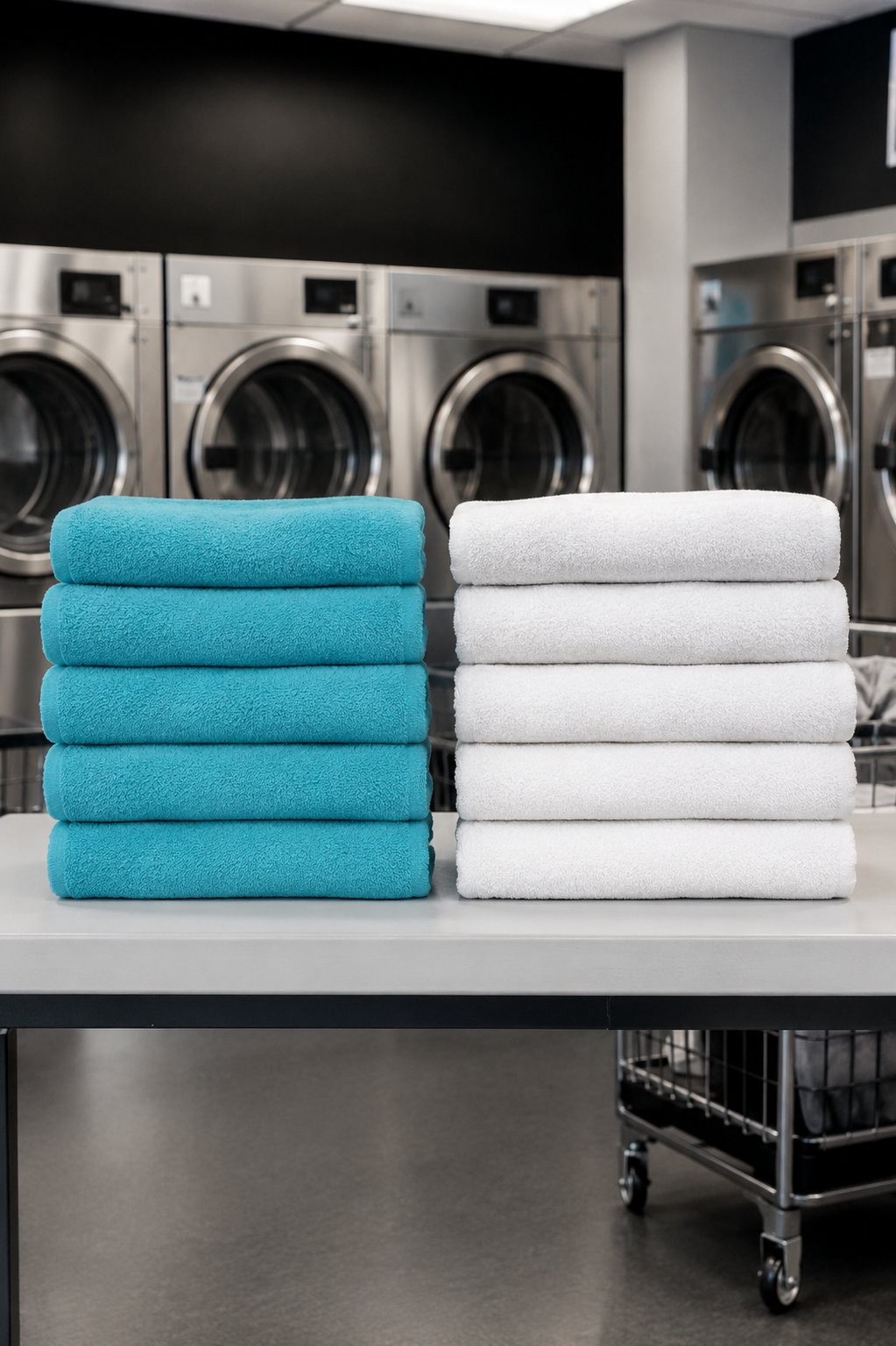 Commercial towel laundry pickup and delivery service near 77302, Texas