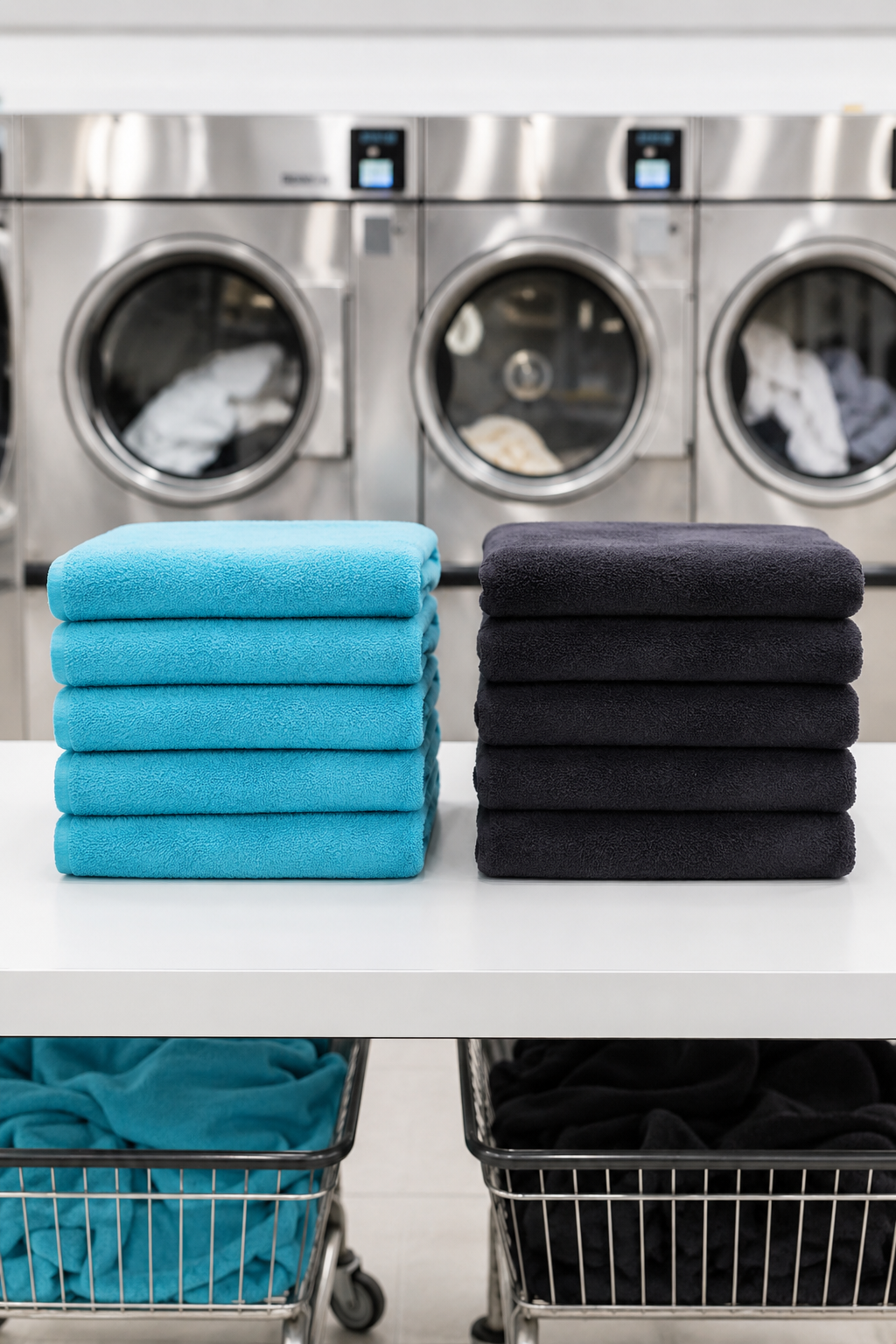 Commercial towel laundry pickup and delivery service near Panther Creek in The Woodlands, Texas